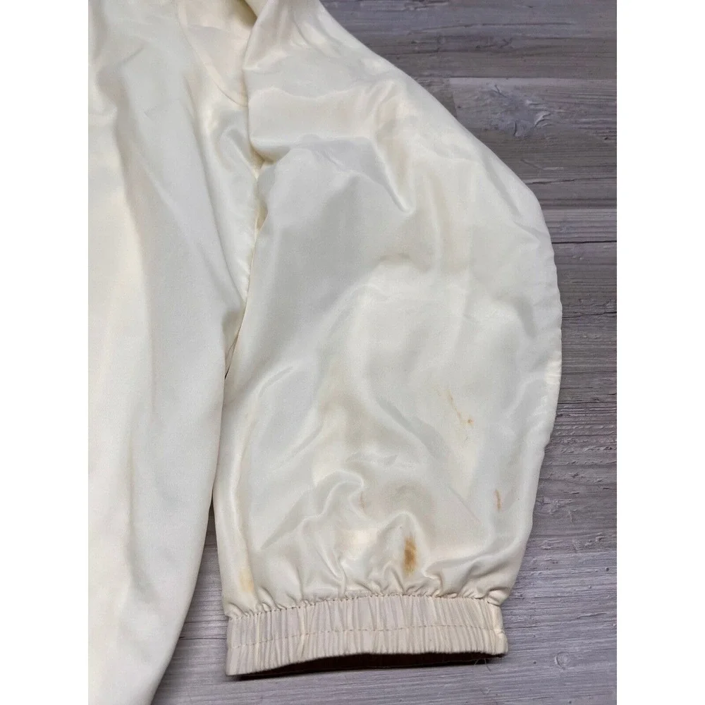 Vintage Windbreaker Coach Jacket XL Lined Baggy White Boxy Cropped Oversized 60s